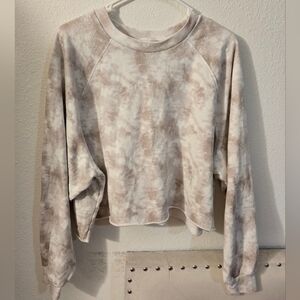 Levi's Cream and Tan Tie-Dye Crewneck Sweatshirt Top Size XL